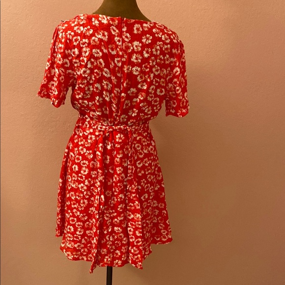 LULUS Floral Red And White Dress. - Picture 3 of 7